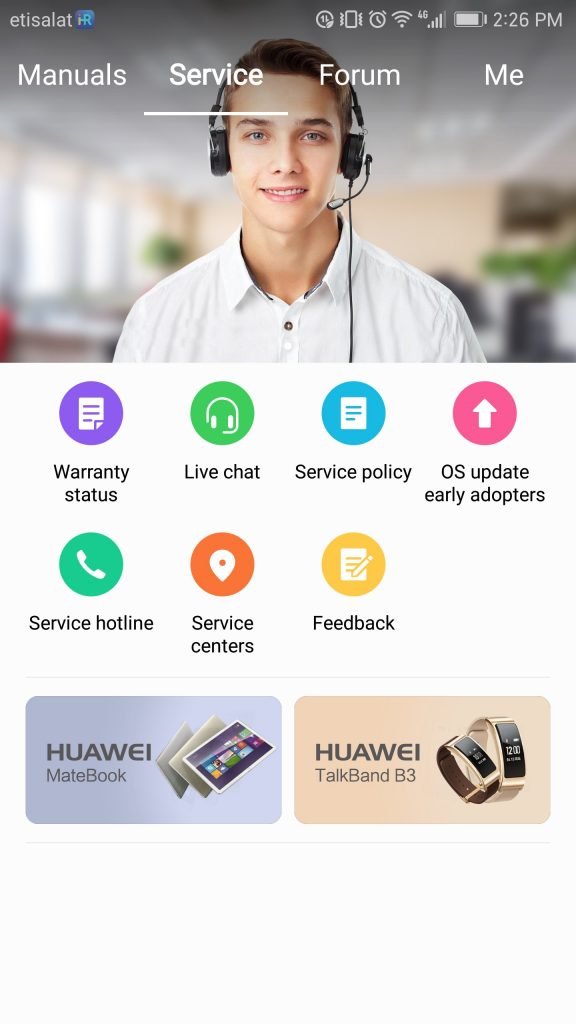 Huawei HiCare live chat - 2